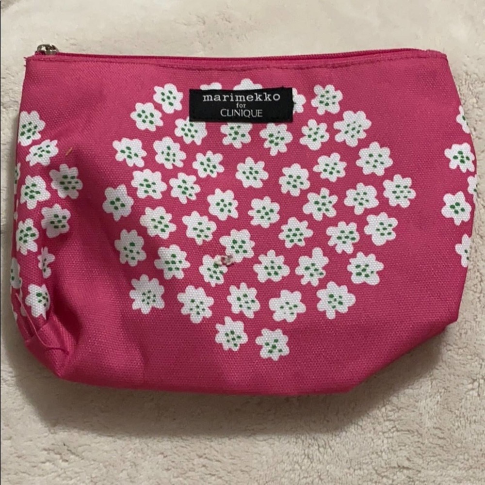 Clinique PINK FLORAL Makeup Bag with Coin Purse - Picture 3 of 4